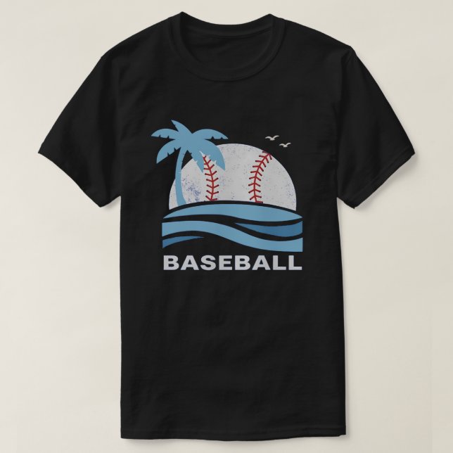 Camiseta Tropical Baseball Palm Tree Summer Vacation (Diseño del anverso)