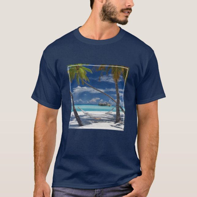 Camiseta Tropical Beaches | Sandy Beach, Maldives (Anverso)