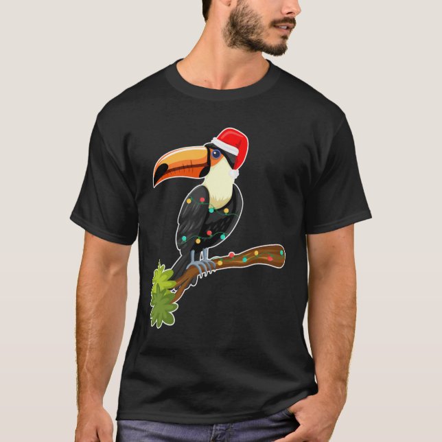 Camiseta Tropical Bird Hawaiian Summer Toucan Christmas In  (Anverso)