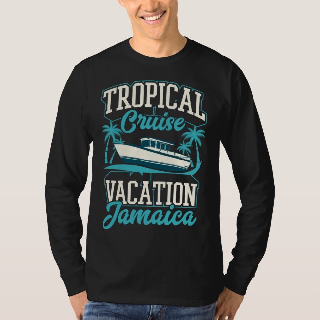 Camiseta Tropical Cruise Vacation Jamaica Matching Cruise S (Anverso)
