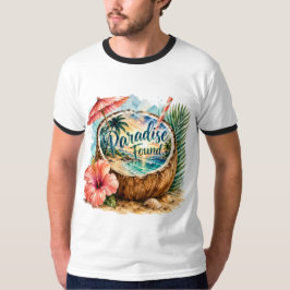 Camiseta Tropical de Coco de Playa 'Paraíso Encont