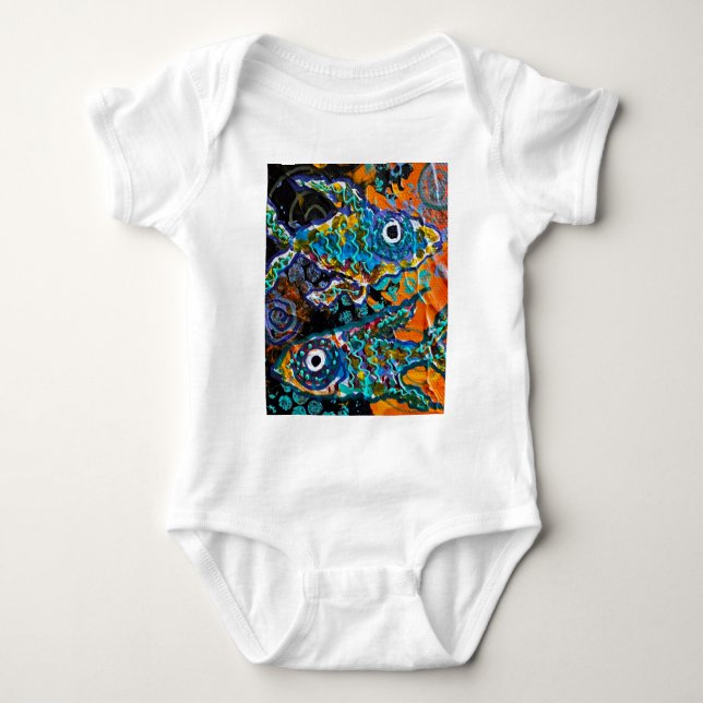 Camiseta Tropical De Dos Peces (Anverso)