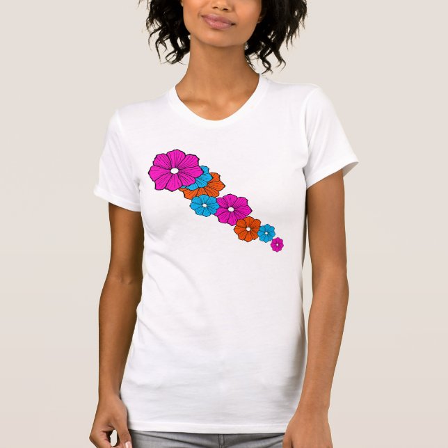 Camiseta tropical de flor (Anverso)