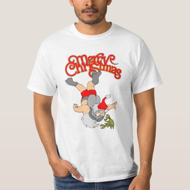 Camiseta tropical del tema del navidad de Santa (Anverso)