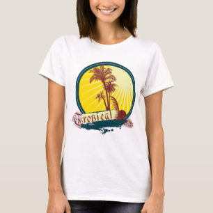 Camiseta tropical femenina