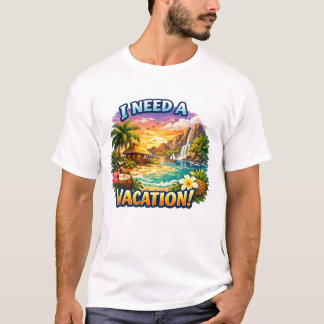 Camiseta Tropical island print T-shirt