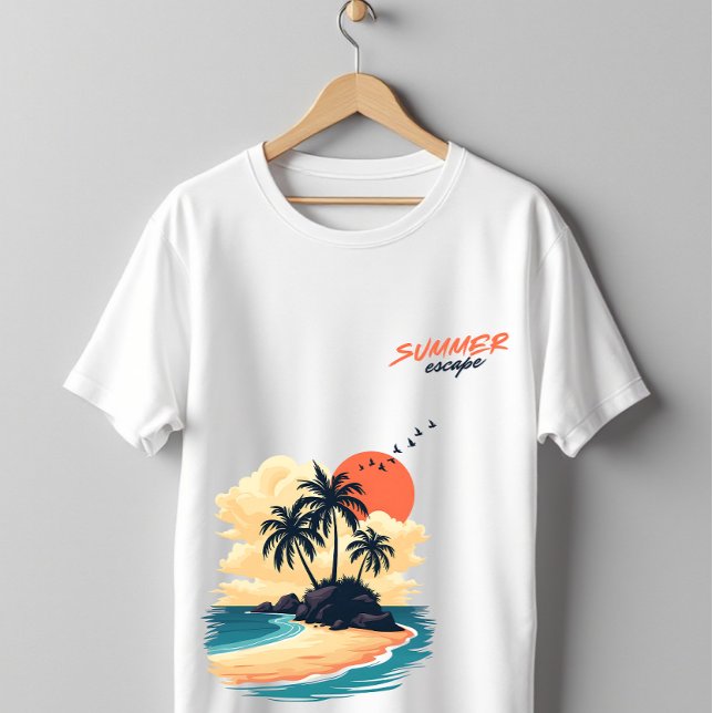 Camiseta Tropical Island Sunset Summer Escape  (Subido por el creador)