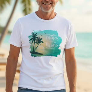 Camiseta Tropical Isle Padre de la Novia Verde ID581