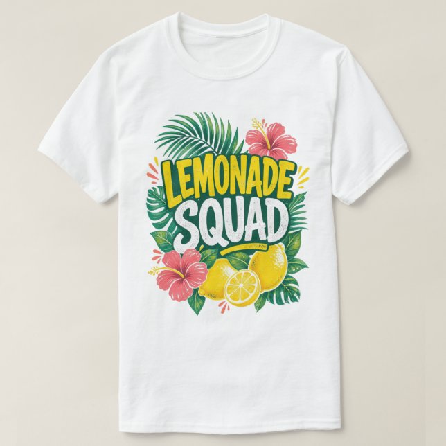 Camiseta Tropical Lemonade Squad Verano (Diseño del anverso)