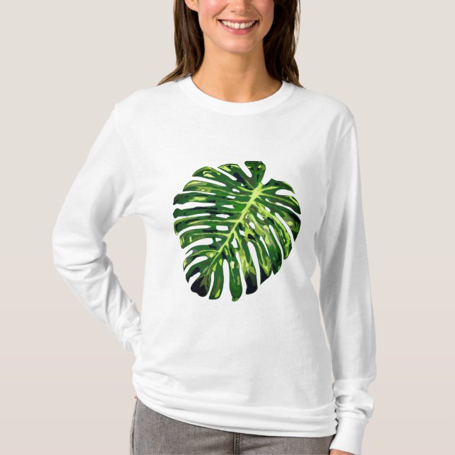 Camiseta Tropical Monstera Leaf - Vacaciones (Anverso)