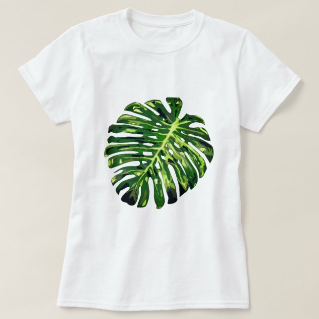 Camiseta Tropical Monstera Leaf - Vacaciones de ve (Diseño del anverso)