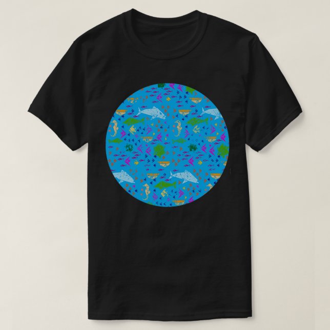 Camiseta Tropical Origami Under the Sea (Diseño del anverso)