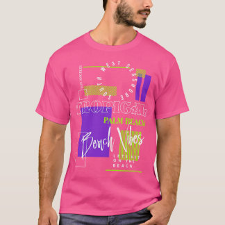 Camiseta Tropical Palm Beach Vibes TShirt
