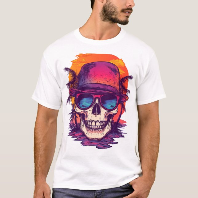 Camiseta Tropical Skull Vibe (Anverso)