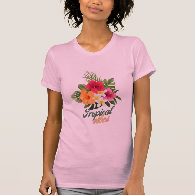 Camiseta Tropical Vibes.  (Anverso)