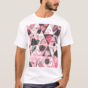 Camiseta Trópico de retazos: sandía de Flamingo sin soldadu