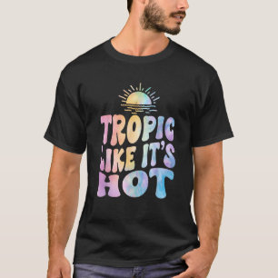Camiseta Trópico retro Groovy como si fuera tinte caliente
