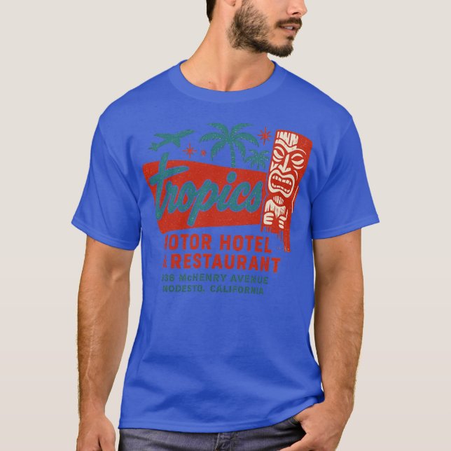 Camiseta Tropics Motel Retro Modesto, CA (Anverso)