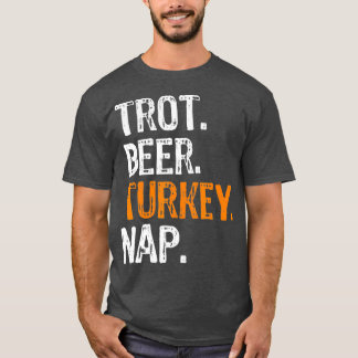 Camiseta Trot Beer Turkey Nap Thanksgiving