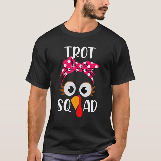 Camiseta Trot Squad Running Costume Thanksgiving Marathon T (Anverso)