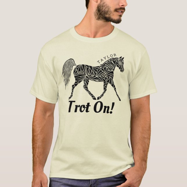 Camiseta Trote conocido opcional el trotar tribal del (Anverso)