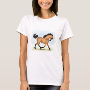 Camiseta Trotting Buckskin Horse Ecuestres