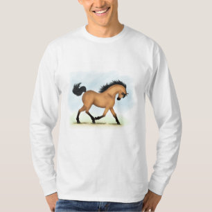 Camiseta Trotting Buckskin Horse Ecuestres