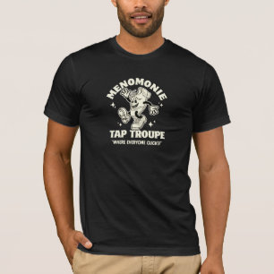 Camiseta Troupes de Golpeteo de Dibujos Animados Logo Blanc