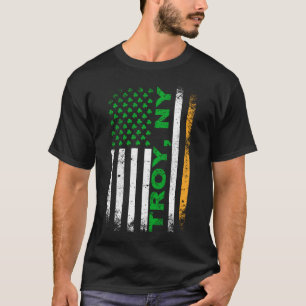 Camiseta Troya de la Bandera Norteamericana Irlandesa, NY