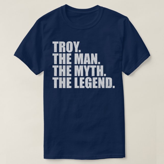 Camiseta TroyTroy Nombre Troy nombre dado nombre (Diseño del anverso)
