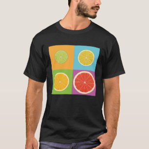 Camiseta Trozo de cítricos del pomelo Naranja de limón
