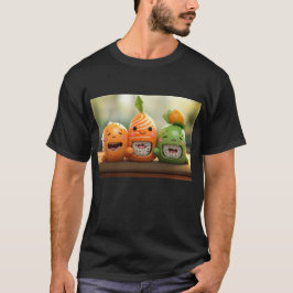 Camiseta Trozos de sushi con caras