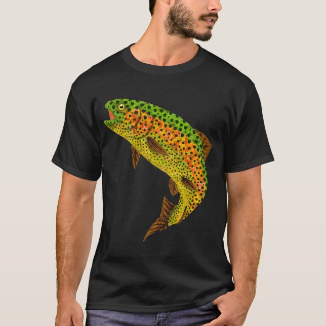 Camiseta Trucha arco iris de hoja de lápiz 1 (Anverso)