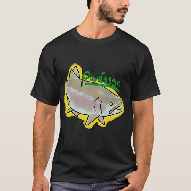 Camiseta trucha arcoíris estilo cómic (Anverso)
