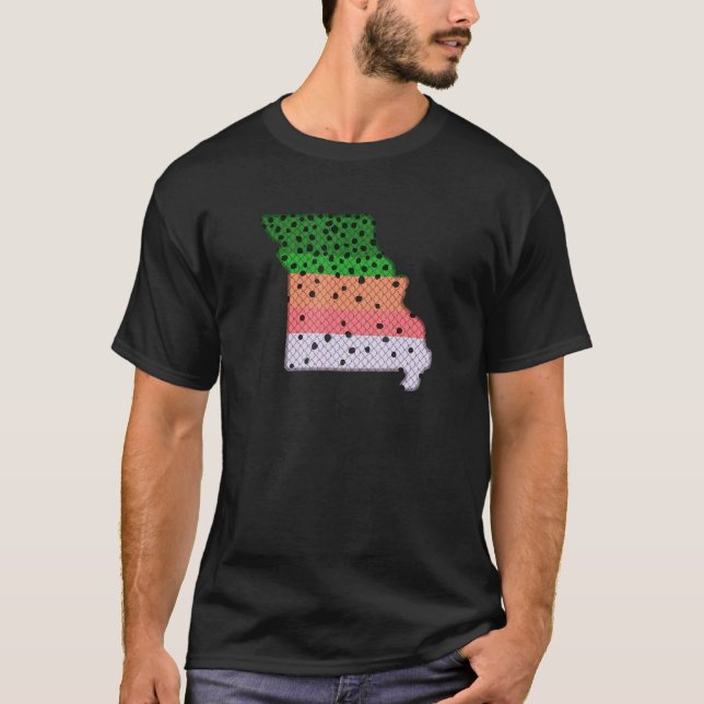 Camiseta Trucha Arcoíris Pez Mapa Estado Missouri Pesca con (Anverso)