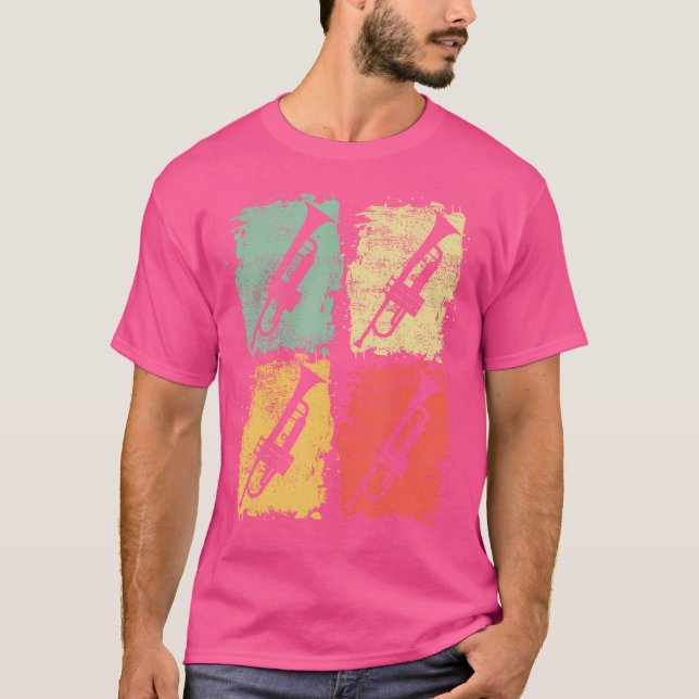 Camiseta Trucha de banda de marcha retro (Anverso)