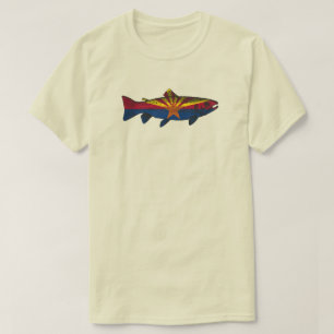 Camiseta trucha de la bandera de Fish Arizona