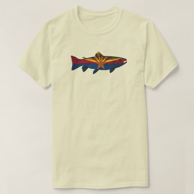 Camiseta trucha de la bandera de Fish Arizona (Diseño del anverso)