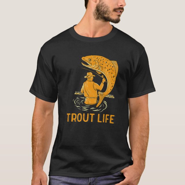 Camiseta Trucha Life Fly Fishing Premium (Anverso)