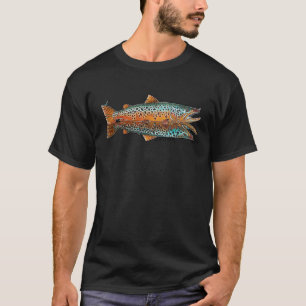 Camiseta Trucha marrón trueque pesca trucha pescadora
