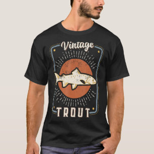 Camiseta Trucha Pescado Vintage Retro Clásico Amor Animal