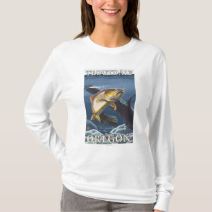 Camiseta Trucha que pesca la sección representativa -