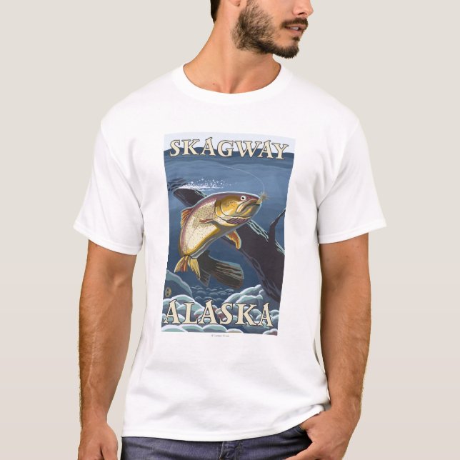 Camiseta Trucha que pesca la sección representativa - (Anverso)