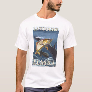 Camiseta Trucha que pesca la sección representativa -