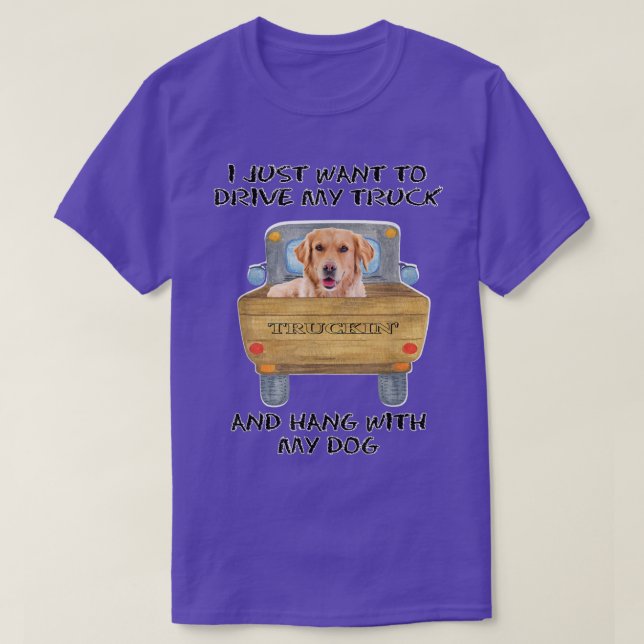 Camiseta Truck Drin Dog Golden Retriever (Diseño del anverso)