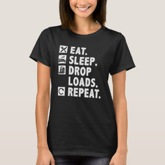 Camiseta Truck Driver Eat Sleep Drop Loads Repeat Trucker