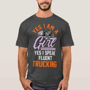 Camiseta Truck driver funny design for female truck driver