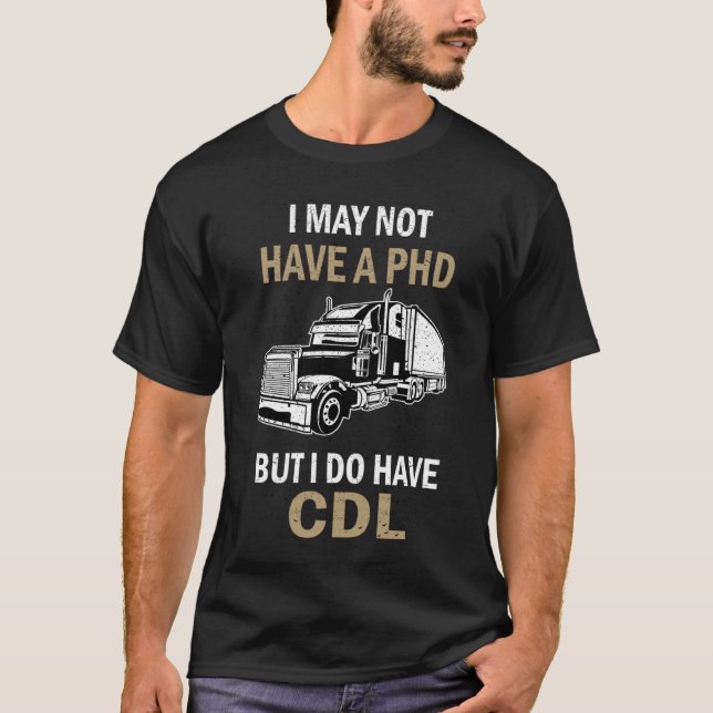 Camiseta TRUCK DRIVER SAYING Licence CDL Cargo Logbook vint (Anverso)