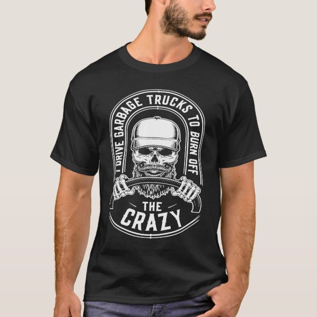 Camiseta Truck Driver Skull Trucking Big Rig  Trucker Garba (Anverso)