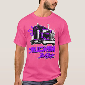 Camiseta Truck Driver Trucker Babe Saying Truck Motorist